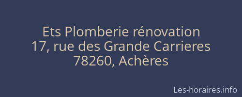 Ets Plomberie rénovation