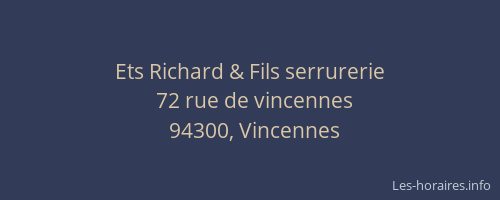 Ets Richard & Fils serrurerie