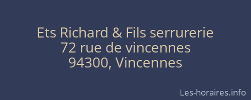 Ets Richard & Fils serrurerie