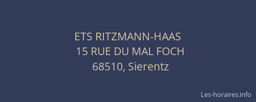 ETS RITZMANN-HAAS