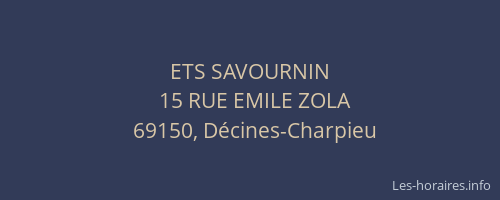 ETS SAVOURNIN
