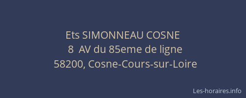 Ets SIMONNEAU COSNE