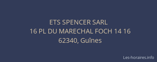 ETS SPENCER SARL