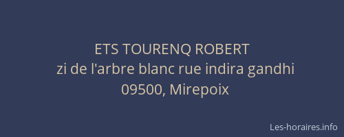 ETS TOURENQ ROBERT