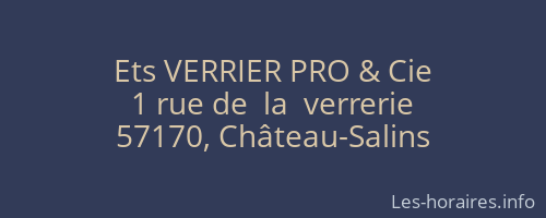 Ets VERRIER PRO & Cie