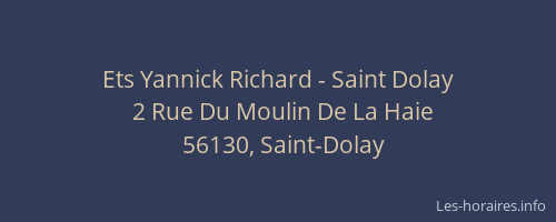 Ets Yannick Richard - Saint Dolay