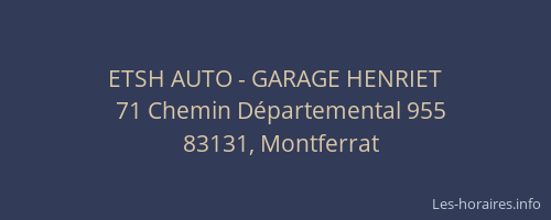 ETSH AUTO - GARAGE HENRIET