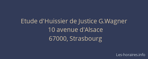 Etude d'Huissier de Justice G.Wagner