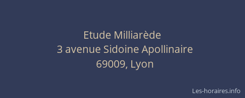 Etude Milliarède
