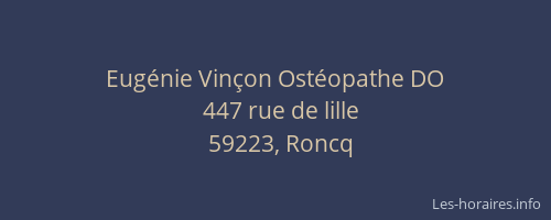 Eugénie Vinçon Ostéopathe DO