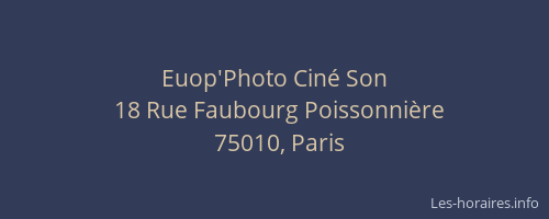Euop'Photo Ciné Son