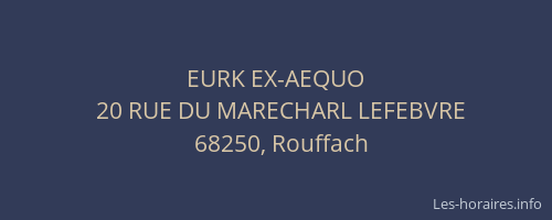 EURK EX-AEQUO