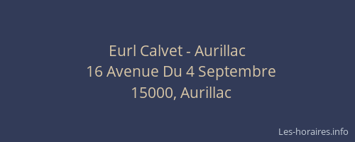 Eurl Calvet - Aurillac