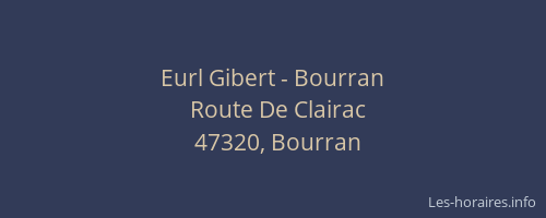 Eurl Gibert - Bourran