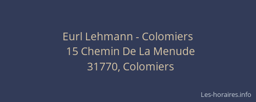 Eurl Lehmann - Colomiers