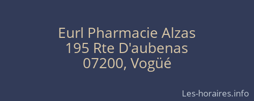Eurl Pharmacie Alzas