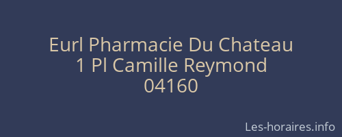 Eurl Pharmacie Du Chateau