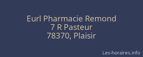 Eurl Pharmacie Remond