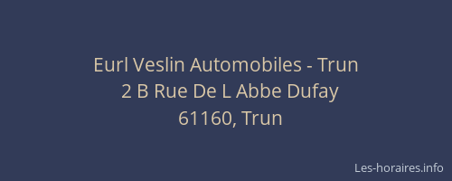 Eurl Veslin Automobiles - Trun