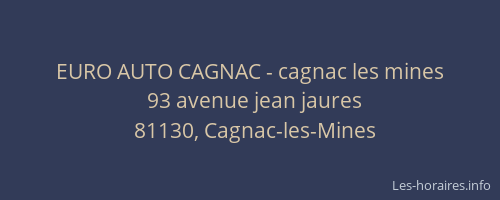 EURO AUTO CAGNAC - cagnac les mines
