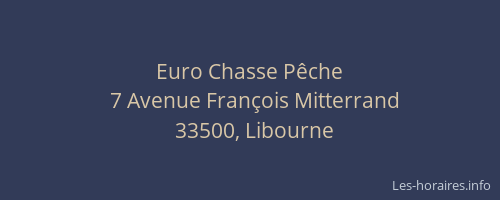 Euro Chasse P&ecirc;che