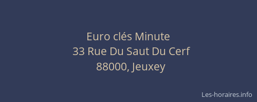 Euro clés Minute
