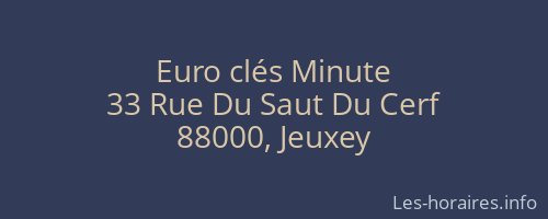 Euro clés Minute