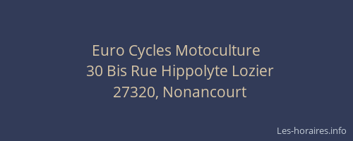 Euro Cycles Motoculture