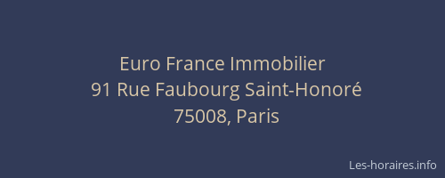 Euro France Immobilier