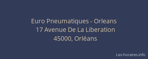 Euro Pneumatiques - Orleans