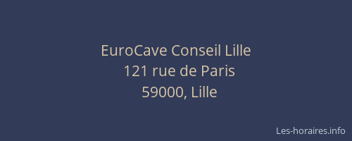 EuroCave Conseil Lille