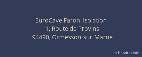 EuroCave Faron  Isolation
