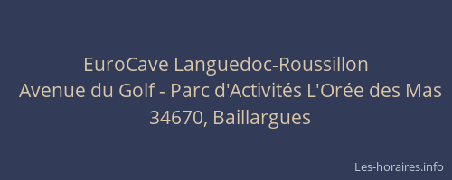 EuroCave Languedoc-Roussillon