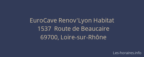 EuroCave Renov'Lyon Habitat