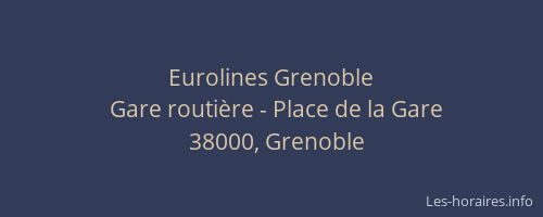 Eurolines Grenoble