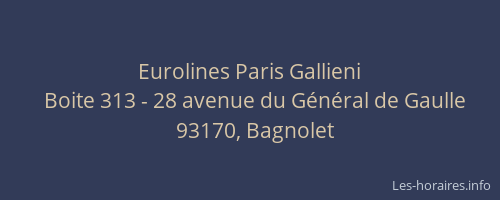 Eurolines Paris Gallieni