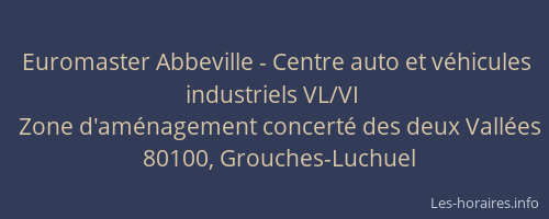 Euromaster Abbeville - Centre auto et véhicules industriels VL/VI