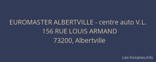 EUROMASTER ALBERTVILLE - centre auto V.L.