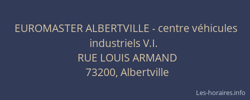 EUROMASTER ALBERTVILLE - centre véhicules industriels V.I.