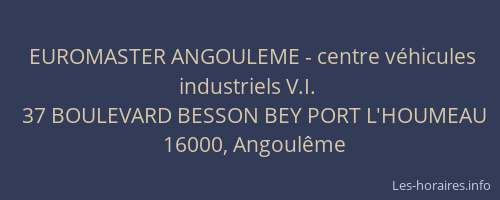 EUROMASTER ANGOULEME - centre véhicules industriels V.I.