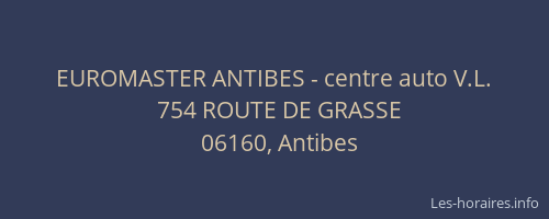 EUROMASTER ANTIBES - centre auto V.L.