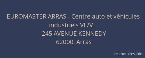 EUROMASTER ARRAS - Centre auto et véhicules industriels VL/VI