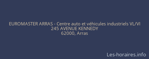EUROMASTER ARRAS - Centre auto et véhicules industriels VL/VI