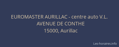 EUROMASTER AURILLAC - centre auto V.L.