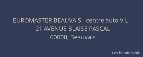 EUROMASTER BEAUVAIS - centre auto V.L.