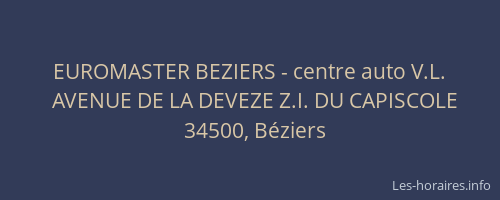 EUROMASTER BEZIERS - centre auto V.L.
