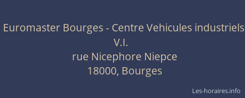 Euromaster Bourges - Centre Vehicules industriels V.I.