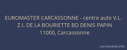 EUROMASTER CARCASSONNE - centre auto V.L.
