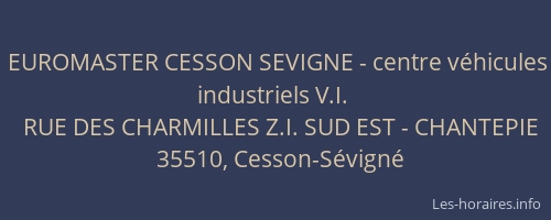EUROMASTER CESSON SEVIGNE - centre véhicules industriels V.I.