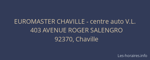 EUROMASTER CHAVILLE - centre auto V.L.